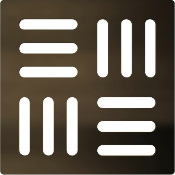 Дизайн решетка ALCAPLAST 102х102х4 мм, бронза-antic MPV001-ANTIC