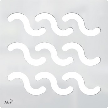 Дизайновая решетка ALCAPLAST MPV002 102х102х5 латунь – хром, дизайн 2