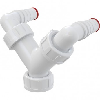 Двойное колено ALCAPLAST P148Z G1"/ 17-23 с обратным клапаном