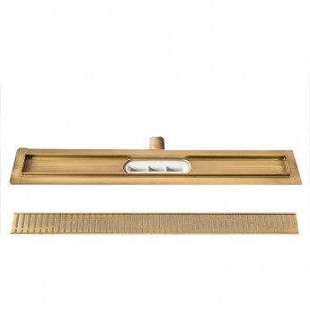 Гальваническое покрытие ALCAPALST комплекта дренажного канала с решеткой бронзовый цвет Гальваническое покрытие ALCAPALST комплекта дренажного канала с решеткой бронзовый цвет