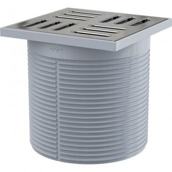 Горловина сливного трапа ALCAPLAST APV0500, решетка 105х105, латунь-хром