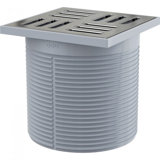 Горловина сливного трапа ALCAPLAST , решетка 105х105, латунь-хром APV0500