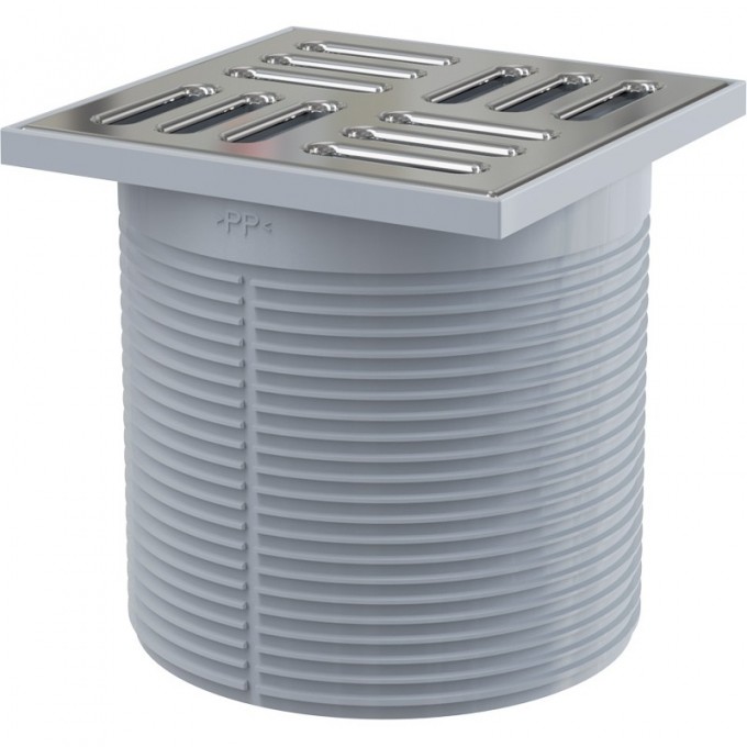 Горловина сливного трапа ALCAPLAST , решетка 105х105, нержавеющая сталь APV0300