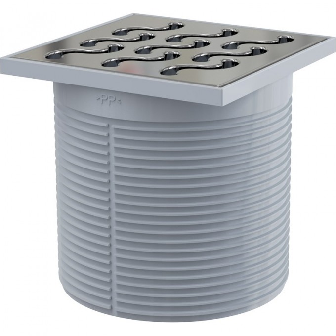 Горловина сливного трапа ALCPLAST , решетка 105х105, латунь-хром APV0600