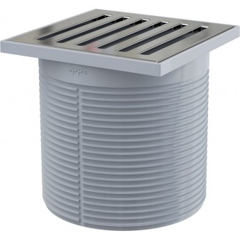 Горловина сливного трапа ALCPLAST APV0700, решетка 105х105, латунь-хром