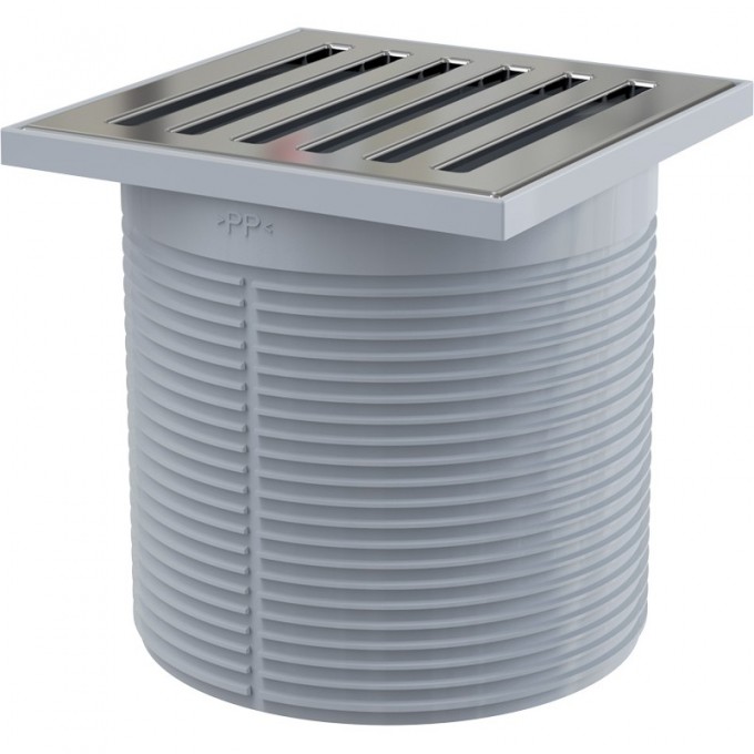 Горловина сливного трапа ALCPLAST , решетка 105х105, латунь-хром APV0700