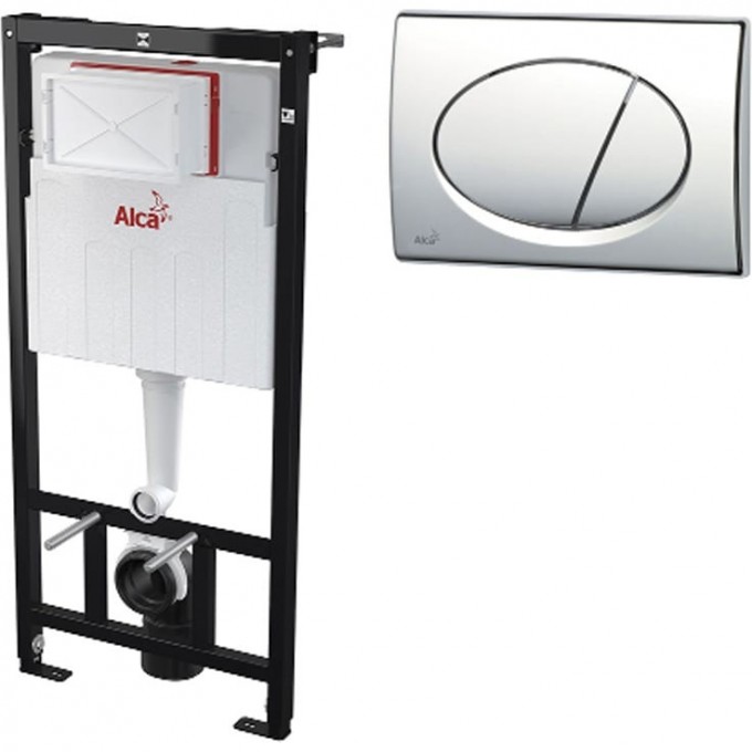 Инсталляция ALCAPLAST AM101/1120-3:1 RU M371-0001 с хром кнопкой AM101/1120-3.1 RU M371-0001