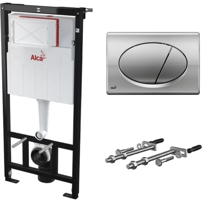 Инсталляция ALCAPLAST AM101/1120-3:1 RU M71-0001 с хром кнопкой AM101/1120-3.1 RU M71-0001