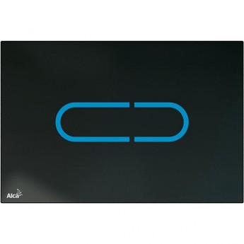 Кнопка управления ALCAPLAST NIGHT LIGHT-1 бесконтактная, для скрытых систем инсталляции, с подсветкой, стекло, черный