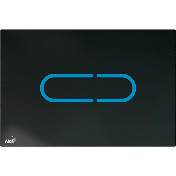 Кнопка управления ALCAPLAST бесконтактная, для скрытых систем инсталляции, с подсветкой, стекло, черный NIGHT LIGHT-1