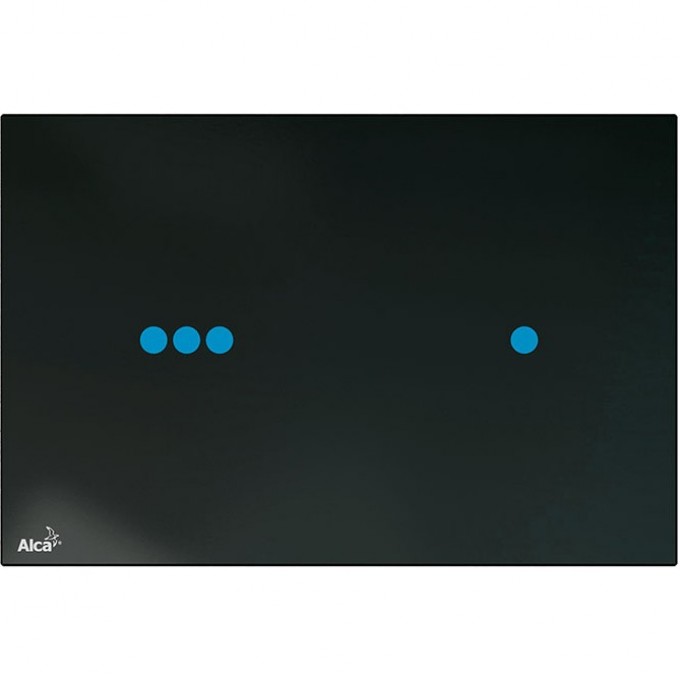 Кнопка управления ALCAPLAST бесконтактная, для скрытых систем инсталляции, с подсветкой, стекло, черный NIGHT LIGHT-3