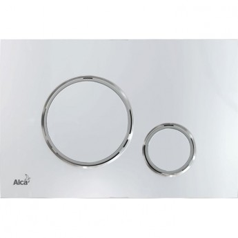 Кнопка управления ALCAPLAST M771 для скрытых систем инсталляции, хром глянец/хром матовый