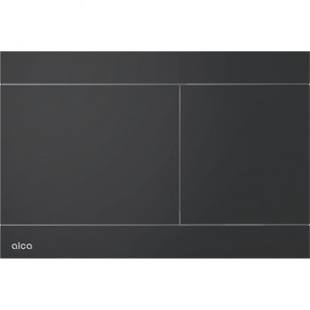 Кнопка управления ALCAPLAST FUN-BLACK для скрытых систем инсталляции, нержавеющая сталь/черный матовый