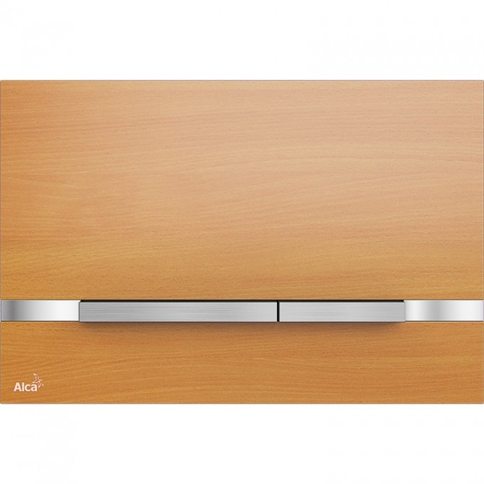Кнопка управления ALCAPLAST FLAT металл, матовый, цвет Бук STRIPE-BEECH