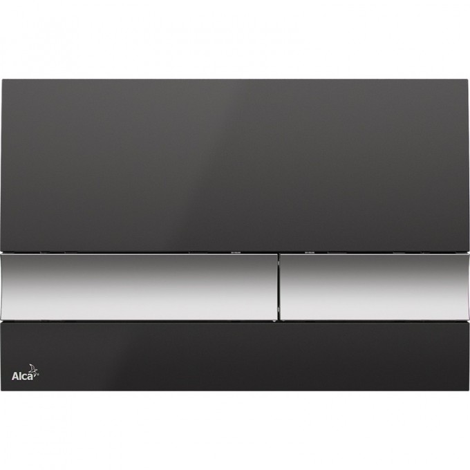 Кнопка управления ALCAPLAST хром/черная, матовая M1728-2