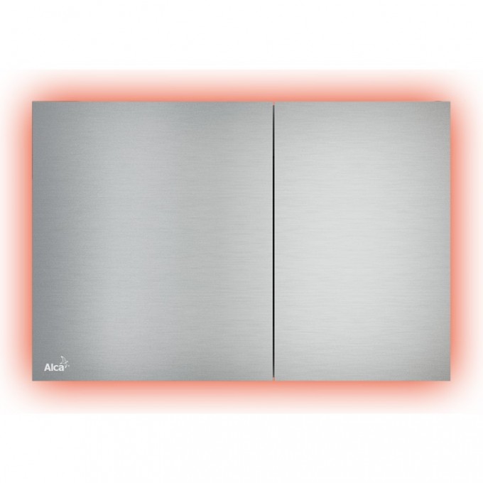 Кнопка управления ALCAPLAST с подсветкой, металл матовый, цвет красный AIR LIGHT-RED