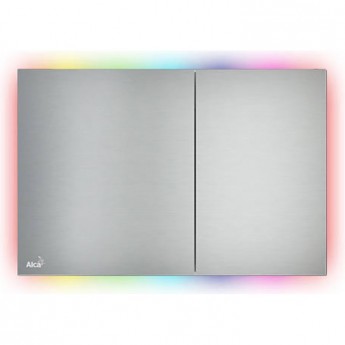 Кнопка управления ALCAPLAST AIR LIGHT R с подсветкой, металл матовый, цвет радуга