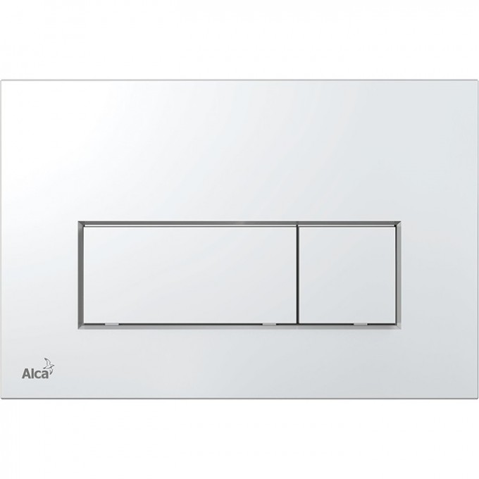 Кнопка управления ALCAPLAST THIN для скрытых систем инсталляции, глянцевый хром M571
