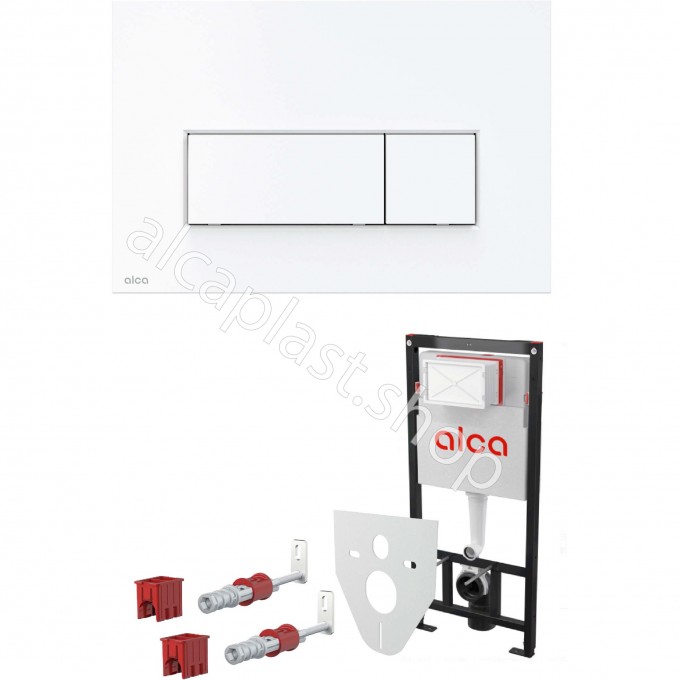 Комплект ALCAPLAST SET 4v1 для установки унитаза с панелью смыва AM101/1120-41 RU M570-0001