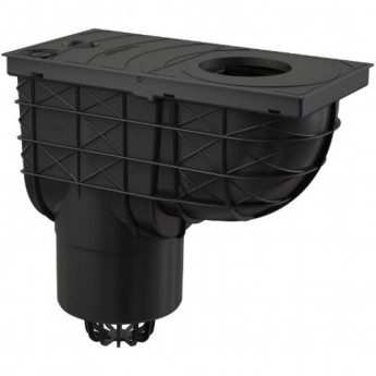 Ливнеотвод ALCAPLAST AGV2 300х155/125, подводка – прямая, черный Ливнеотвод ALCAPLAST AGV2 300х155/125, подводка – прямая, черный