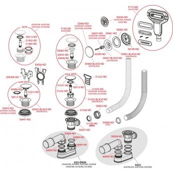 Механизм CLICK/CLACK ALCAPLAST S0454-ND пластик