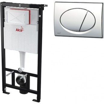 Набор инсталляции ALCAPLAST SET AM101/1120-3:1 RU M371-0001 с хром кнопкой