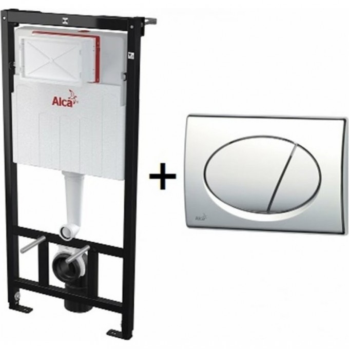 Набор инсталляции для унитаза ALCAPLAST SET AM101/1120-3:1 с белой кнопкой AM101_1120_3_1_RU_M70_0001