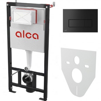 Набор инсталляции для унитаза ALCAPLAST SET AM101/1120-4:1 RU M578-0001 с черной панелью смыва