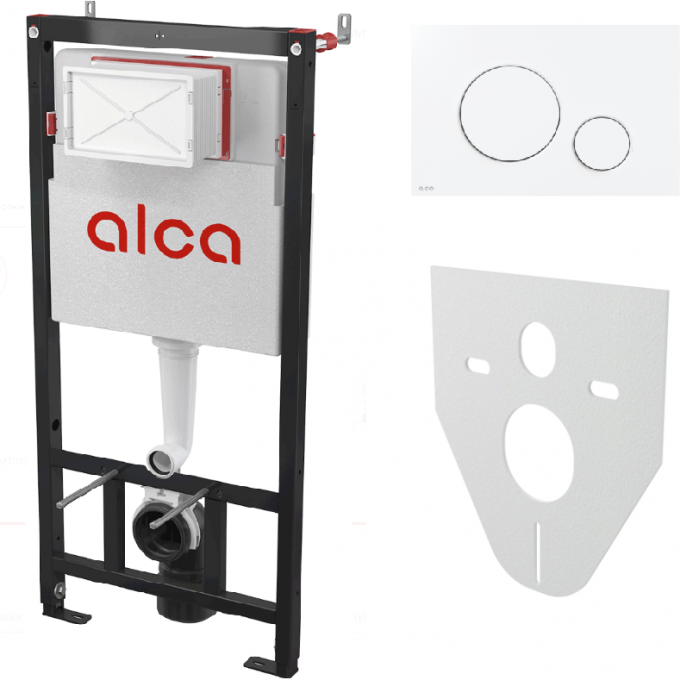 Набор инсталляции для унитаза ALCAPLAST SET AM101/1120-4:1 RU M670-0001 с белой с панелью смыва AM101-1120-4-1 RU M670-0001