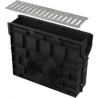 Пескоуловитель ALCAPLAST AVZ103R-R403 для дренажного канала AVZ103 с металлической рамой и решеткой