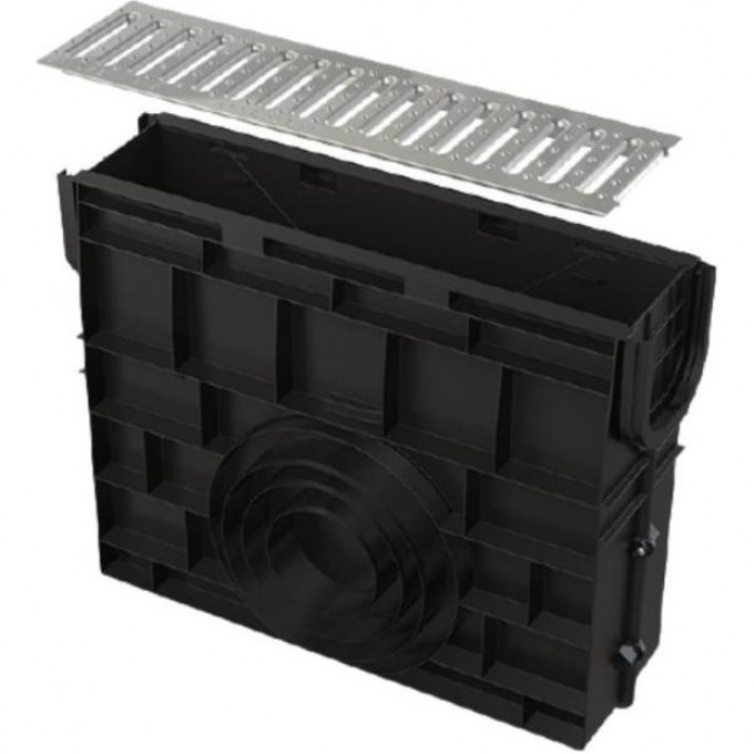 Пескоуловитель ALCAPLAST для дренажного канала AVZ103 с металлической рамой и решеткой AVZ103R-R403