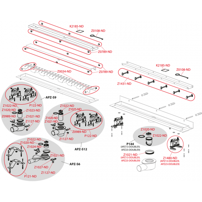 Пластиковая шайба ALCAPLAST для APZ6 Z0789-ND