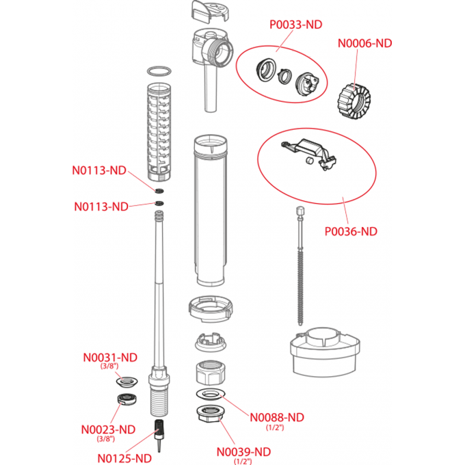 Прокладка коническая ALCAPLAST , 36х20,5х4 N0088-ND