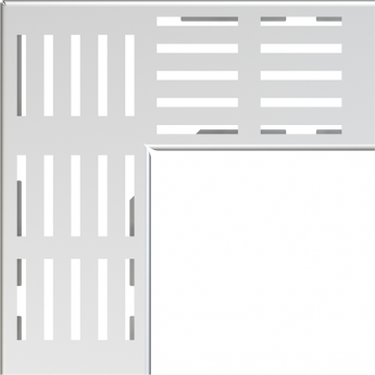 Решетка для дренажного углового желоба ALCAPLAST ADZ-R321R 100 мм, нержавеющая сталь