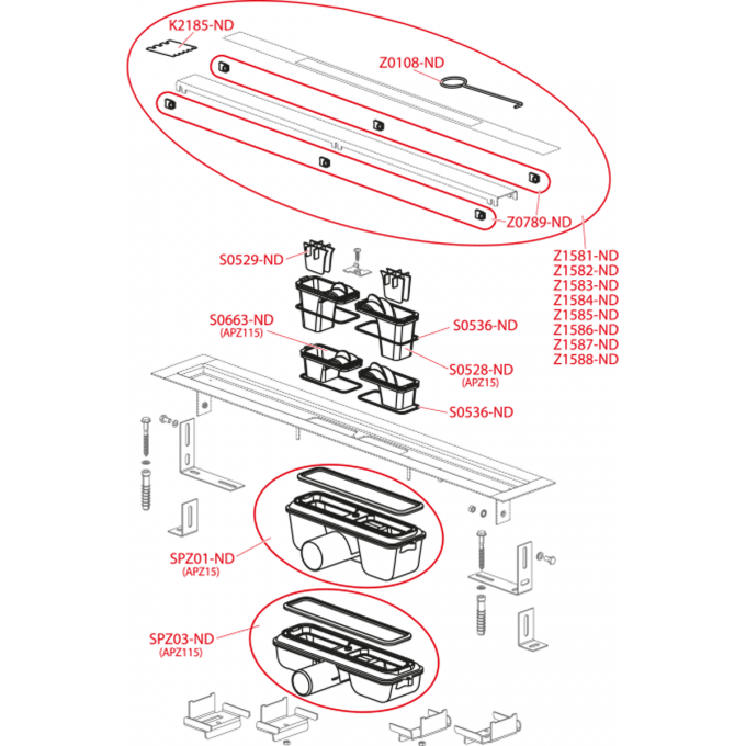 Сетчатый фильтр ALCAPLAST SPZ S0529-ND