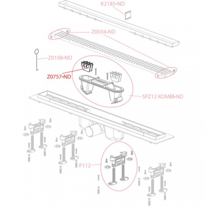 Сетчатый фильтр ALCAPLAST Z0757-ND
