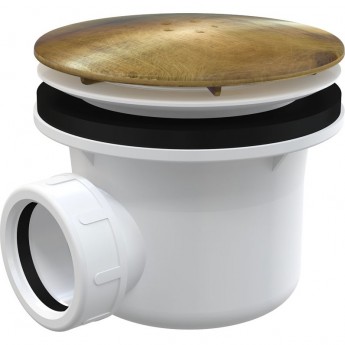 Сифон ALCAPLAST A49ANTIC для душевого поддона, металлический, бронза-antic