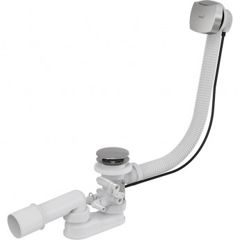 Сифон ALCAPLAST A566-112122-100 для гидромассажных ванн, хром, длина 100 см