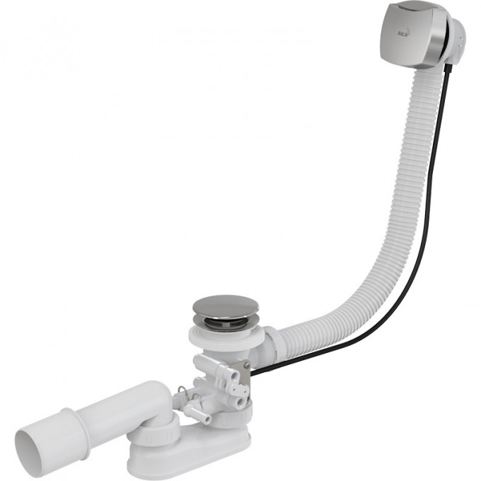 Сифон ALCAPLAST для гидромассажных ванн, хром, длина 120 см A566-112122-120