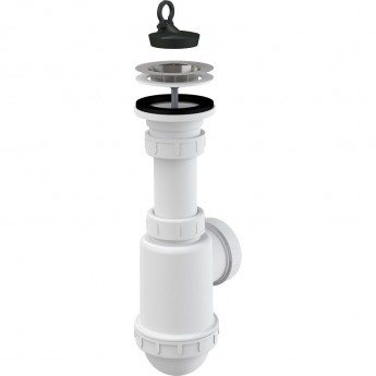Сифон ALCAPLAST AG210712154 для мойки c нержавеющей решеткой Ø70 без штуцера