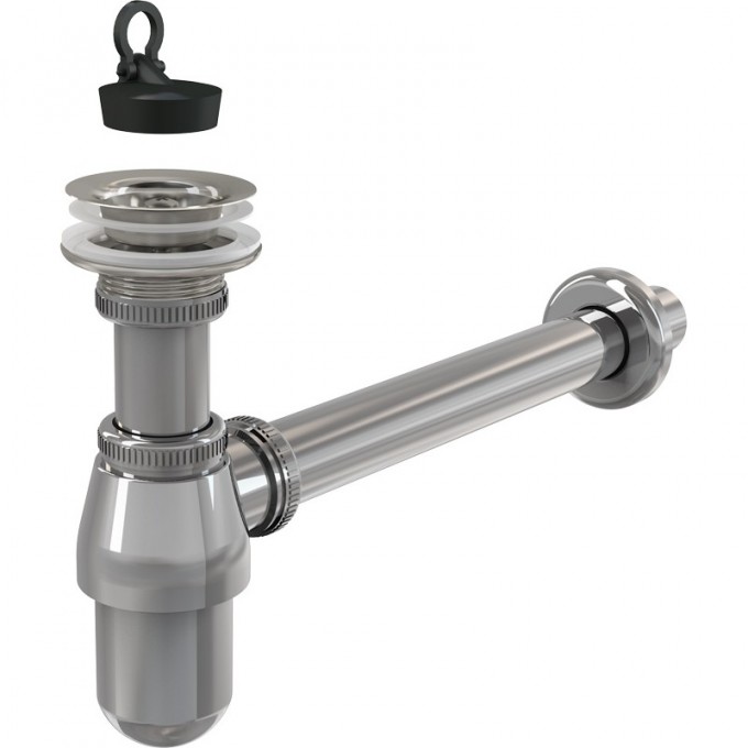 Сифон ALCAPLAST для умывальника Ø32, цельнометаллический, с водосливом 5/4" A437