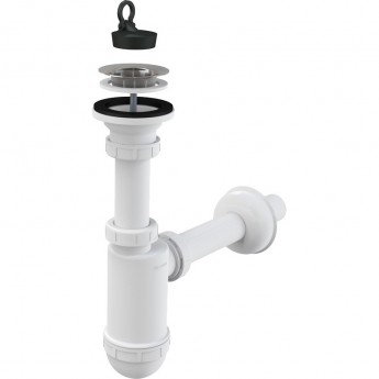 Сифон ALCAPLAST A411 для умывальника Ø32 с нержавеющей peшeткой Ø63