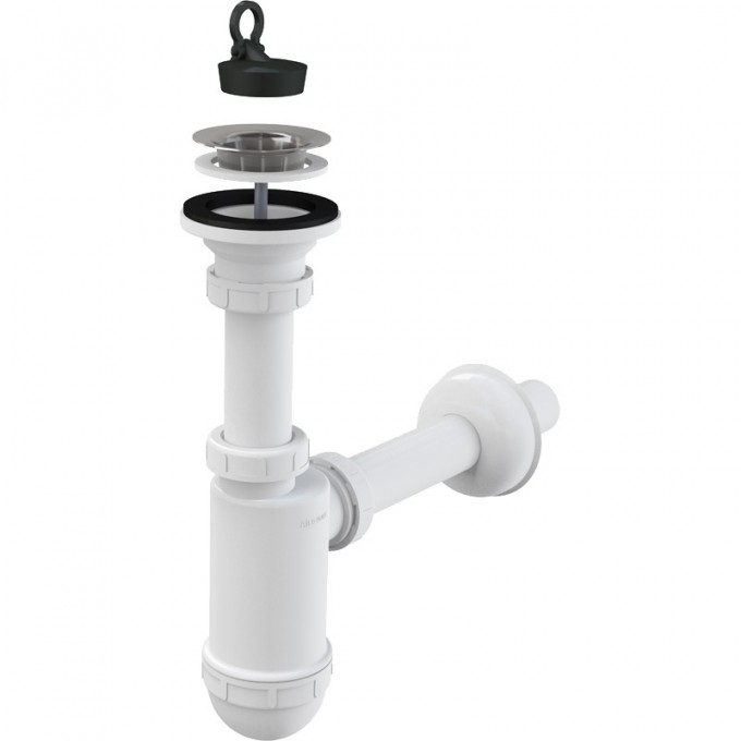 Сифон ALCAPLAST для умывальника Ø32 с нержавеющей peшeткой Ø63 A411