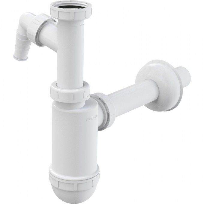 Сифон ALCAPLAST для умывальника Ø32 с подводкой и накидной гайкой 5/4" A430P
