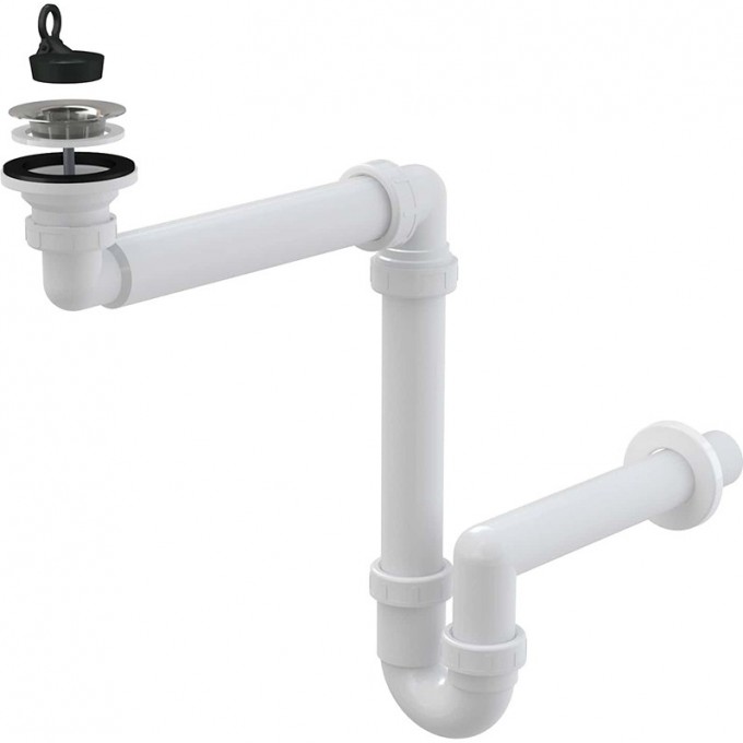 Сифон ALCAPLAST для умывальника, экономящий пространство Ø63 AG210511100