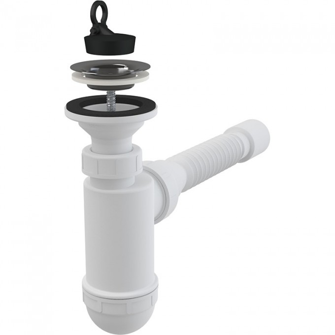 Сифон ALCAPLAST для умывальника с решеткой и соединением A41+A710