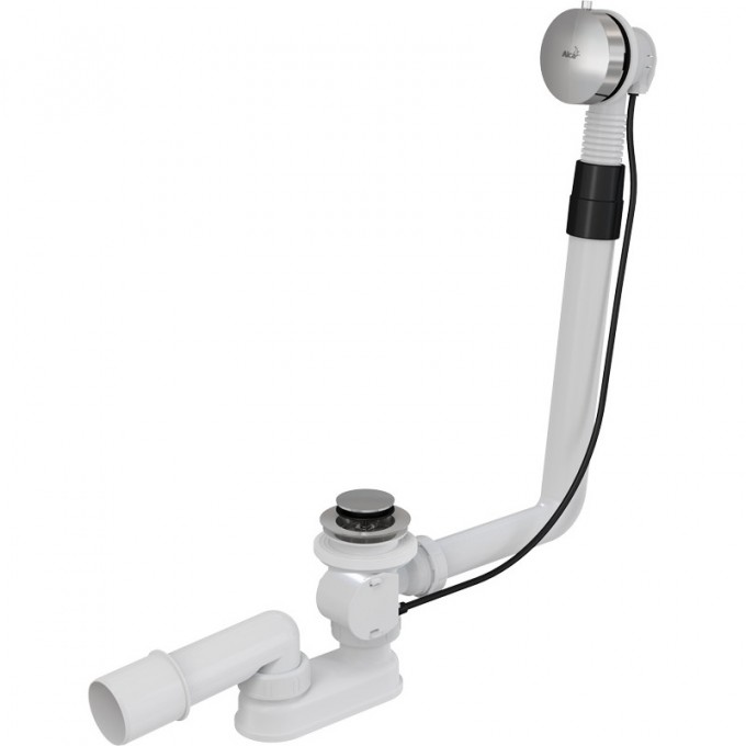 Сифон ALCAPLAST для ванны автомат комплект, металл/металл жёсткий A552K
