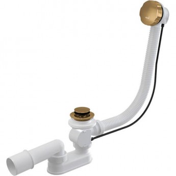 Сифон ALCAPLAST A55K-G-B для ванны автомат комплект, золото крацованный матовый Сифон ALCAPLAST A55K-G-B для ванны автомат комплект, золото крацованный матовый
