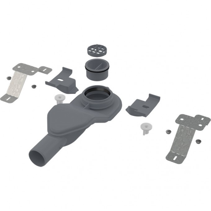 Сифон ALCAPLAST DN40 и комплект регулируемых ног для модулярного желоба APZ13 экстра низкий 40 л/мин APZ-S6