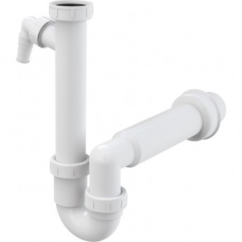 Сифон ALCAPLAST A81-DN50 трубчатый с накидной гайкой 6/4", с подводкой